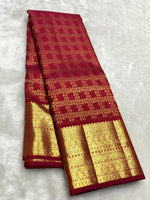 Load image into Gallery viewer, Classic Pinkish Orange 2gm Zari Bridal Elegance Kanchipuram Handloom Silk Saree SS25450
