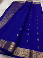 Load image into Gallery viewer, Classic Royal Blue Elegance Kanchipuram Handloom Silk Saree SS27238
