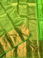 Load image into Gallery viewer, Classic Lime Green 2gm Zari Bridal Elegance Kanchipuram Handloom Silk Saree SS27881
