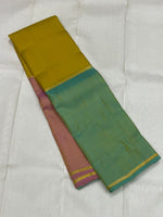 Load image into Gallery viewer, Classic Mango Yellow &amp; Pale Green 2gm Zari Elegance Kanchipuram Handloom Silk Saree SS24809
