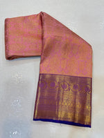 Load image into Gallery viewer, Pastel Pink &amp; Violet Elegance Kanchipuram Handloom Silk Saree SS24702
