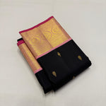 Load image into Gallery viewer, Classic Charcoal Black &amp; Baby Pink Elegance Kanchipuram Handloom Silk Saree SS28581
