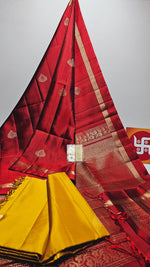 Load image into Gallery viewer, Classic Red Elegance Handloom Soft Silk Saree SS24753
