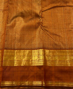 Load image into Gallery viewer, Classic Orange &amp; Mustard Valakappu Special 2gm Zari Elegance Kanchipuram Handloom Silk Saree SS27148
