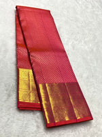 Load image into Gallery viewer, Classic Hot Pink Dual Toned 2gm Zari Bridal Elegance Kanchipuram Handloom Silk Saree SS25279
