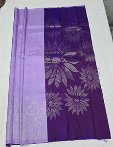 Classic Lavender & Violet Kanchipuram Handloom Silk Saree SS25970