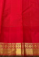 Load image into Gallery viewer, Classic Teal Blue &amp; Chilli Red 2gm Zari Kanchipuram Handloom Silk Saree SS25726

