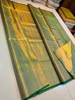Load image into Gallery viewer, Classic Sea Green Tint Bridal Elegance Tissue Kanchipuram Handloom Silk Saree SS27989
