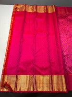 Load image into Gallery viewer, Classic Reddish Pink 2gm Zari Bridal Elegance Kanchipuram Handloom Silk Saree SS23839
