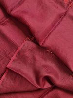 Load image into Gallery viewer, Maroon Red Embriodery Cutwork Scallop Organza Silk Saree SS10955
