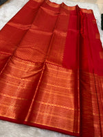 Load image into Gallery viewer, Crimson Red Bridal Elegance Kanchipuram Handloom Silk Saree SS16462
