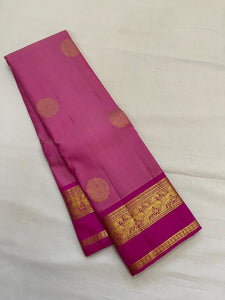 Orchid Pink Korvai Elegance Kanchipuram Handloom Silk Saree SS17119