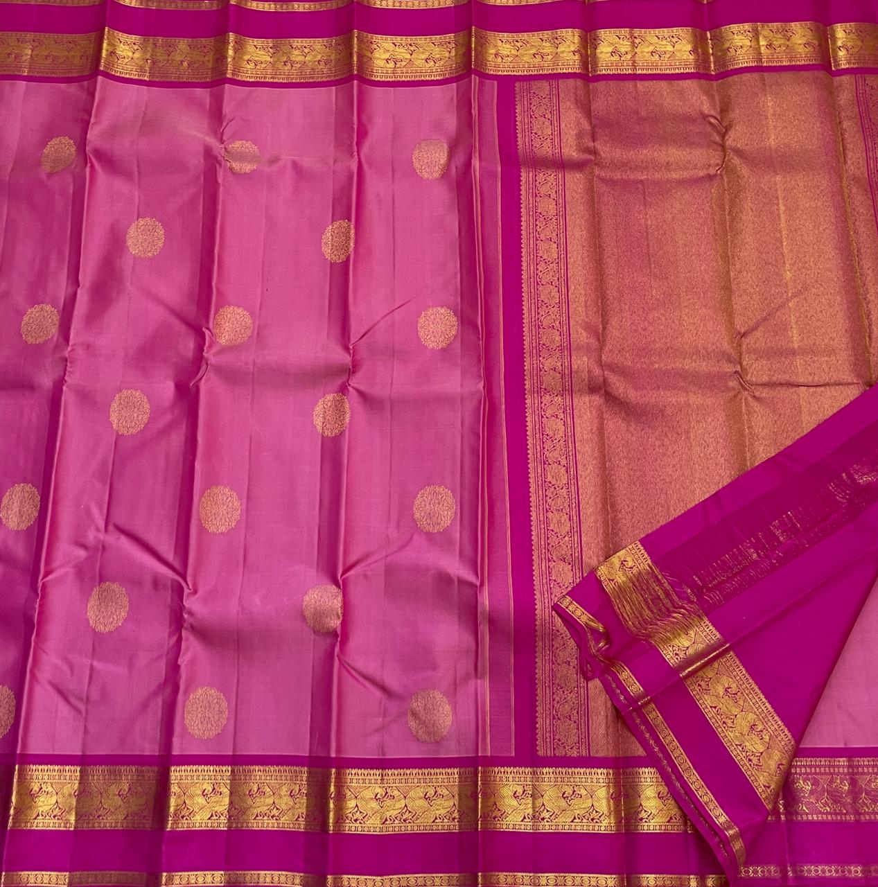 Orchid Pink Korvai Elegance Kanchipuram Handloom Silk Saree SS17119