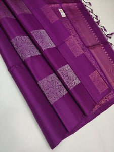 Glow Purple Sorbet Double Warp Elegance Kanchipuram Handloom Soft Silk Saree SS17139