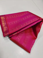 Load image into Gallery viewer, Dark Cerise Pink &amp; Barn Red 2gm Zari Elegance Kanchipuram Handloom Silk Saree SS17158
