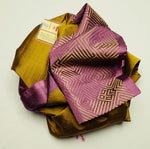 Load image into Gallery viewer, Golden Mustard &amp; Onion Pink Double Warp Elegance Kanchipuram Handloom Soft Silk Saree SS17164
