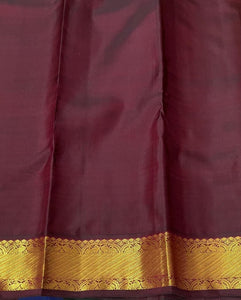 Classic Neon Green & Maroon 2gm Zari Elegance Kanchipuram Handloom Silk Saree SS24613