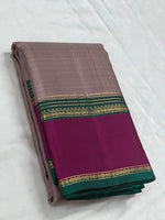 Load image into Gallery viewer, Pastel Cocoa Brown &amp; Timber Green Elegance Kanchipuram Handloom Silk Saree SS24611
