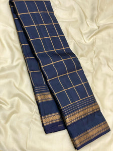 Classic Aegan Blue 2gm Zari Elegance Kanchipuram Handloom Silk Saree SS24608