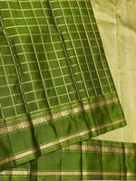 Load image into Gallery viewer, Classic Olive Green 2gm Zari Elegance Kanchipuram Handloom Silk Saree SS24609
