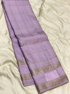 Classic Mauve 2gm Zari Elegance Kanchipuram Handloom Silk Saree SS24610