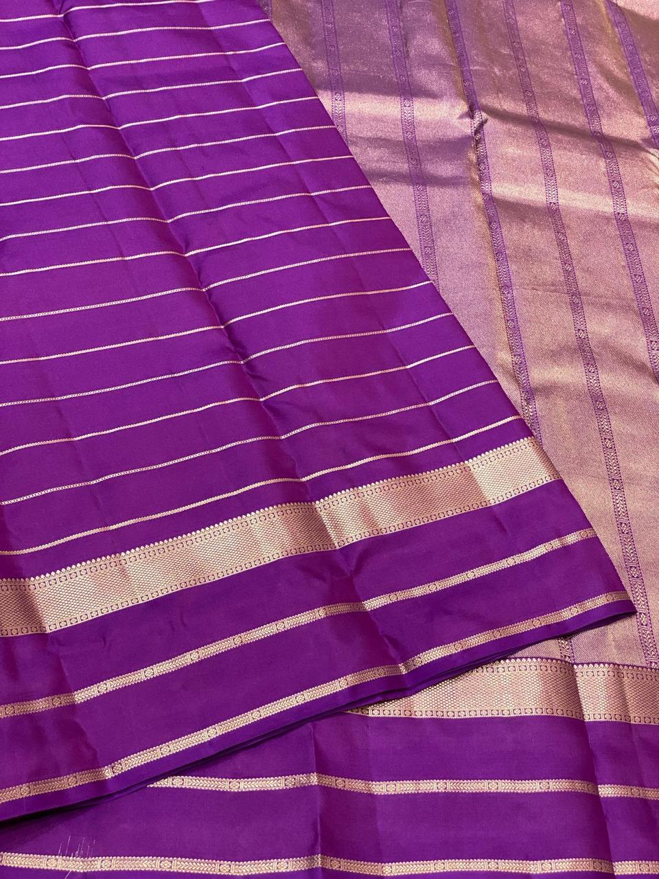 Classic Vadamalli 2gm Zari Beldari Elegance Kanchipuram Handloom Silk Saree SS24603