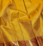 Load image into Gallery viewer, Classic Mustard Gold &amp; Rani Pink 2gm Zari Bridal Elegance Kanchipuram Handloom Silk Saree SS24595
