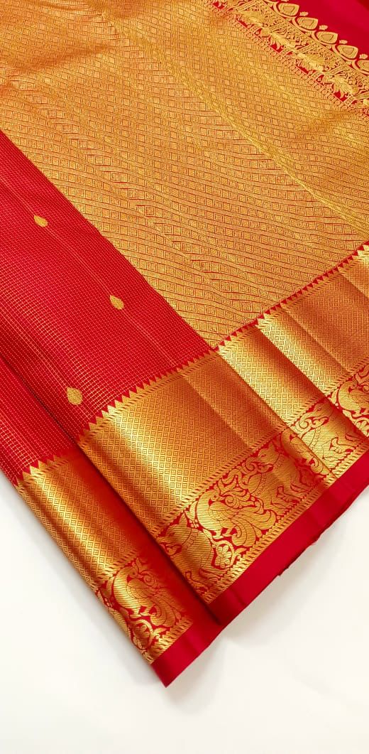 Classic Reddish Maroon 2gm Zari Bridal Elegance Kanchipuram Handloom Silk Saree SS24594