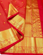 Load image into Gallery viewer, Classic Reddish Maroon 2gm Zari Bridal Elegance Kanchipuram Handloom Silk Saree SS24594
