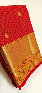 Classic Reddish Maroon 2gm Zari Bridal Elegance Kanchipuram Handloom Silk Saree SS24594