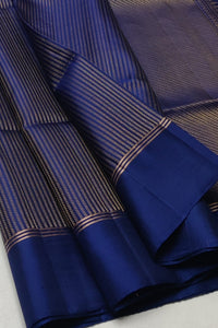 Classic Navy Blue Elegance Handloom Soft Silk Saree SS24591