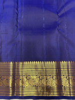 Load image into Gallery viewer, Classic Grey &amp; Navy Blue 2gm Silver Zari Elegance Kanchipuram Handloom Silk Saree SS24799
