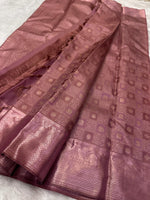 Load image into Gallery viewer, Classic Dusky Pink 2gm Zari Bridal Elegance Kanchipuram Handloom Silk Saree SS24797
