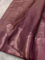 Load image into Gallery viewer, Classic Dusky Pink 2gm Zari Bridal Elegance Kanchipuram Handloom Silk Saree SS24797
