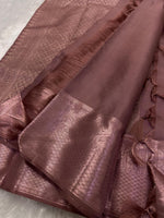 Load image into Gallery viewer, Classic Dusky Pink 2gm Zari Bridal Elegance Kanchipuram Handloom Silk Saree SS24798
