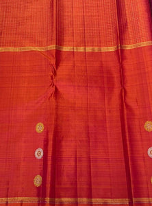 Classic Berry Maroon & Reddish Pink 2gm Zari Elegance Kanchipuram Handloom Silk Saree SS24806