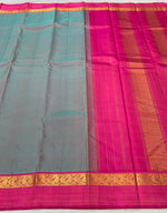 Load image into Gallery viewer, Classic Shaded Grey &amp; Dark Pink 2gm Zari Elegance Kanchipuram Handloom Silk Saree SS24805
