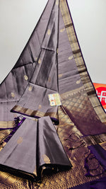 Load image into Gallery viewer, Classic Mauve Elegance Handloom Soft Silk Saree SS25488
