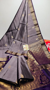 Classic Mauve Elegance Handloom Soft Silk Saree SS25488
