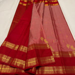 Load image into Gallery viewer, Classic Rose &amp; Chilly Red 2gm Zari Vintage Style Elegance Kanchipuram Handloom Silk Saree SS25480
