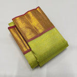 Load image into Gallery viewer, Classic Spring Green &amp; Pale Pink Red 2gm Zari Bridal Elegance Kanchipuram Handloom Silk Saree SS25479
