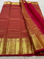 Load image into Gallery viewer, Classic Dark Pink 2gm Zari Bridal Elegance Kanchipuram Handloom Silk Saree SS25530
