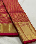 Load image into Gallery viewer, Classic Dark Pink 2gm Zari Bridal Elegance Kanchipuram Handloom Silk Saree SS25530
