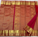 Load image into Gallery viewer, Classic Dark Pink 2gm Zari Bridal Elegance Kanchipuram Handloom Silk Saree SS25531
