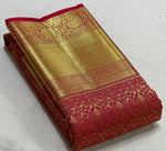 Load image into Gallery viewer, Classic Carmine Red 2gm Zari Bridal Elegance Kanchipuram Handloom Silk Saree SS25527
