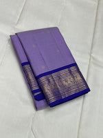 Load image into Gallery viewer, Classic Lavender &amp; Royal Blue 2gm Zari Kanchipuram Handloom Silk Saree SS25524

