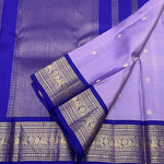 Load image into Gallery viewer, Classic Lavender &amp; Royal Blue 2gm Zari Kanchipuram Handloom Silk Saree SS25524

