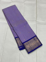 Load image into Gallery viewer, Classic Lavender &amp; Royal Blue 2gm Zari Kanchipuram Handloom Silk Saree SS25524
