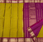 Load image into Gallery viewer, Classic Gold &amp; Rhubarb Purple 2gm Zari Kanchipuram Handloom Silk Saree SS25522
