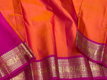 Load image into Gallery viewer, Classic Orange &amp; Pink 2gm Zari Kanchipuram Handloom Silk Saree SS25520
